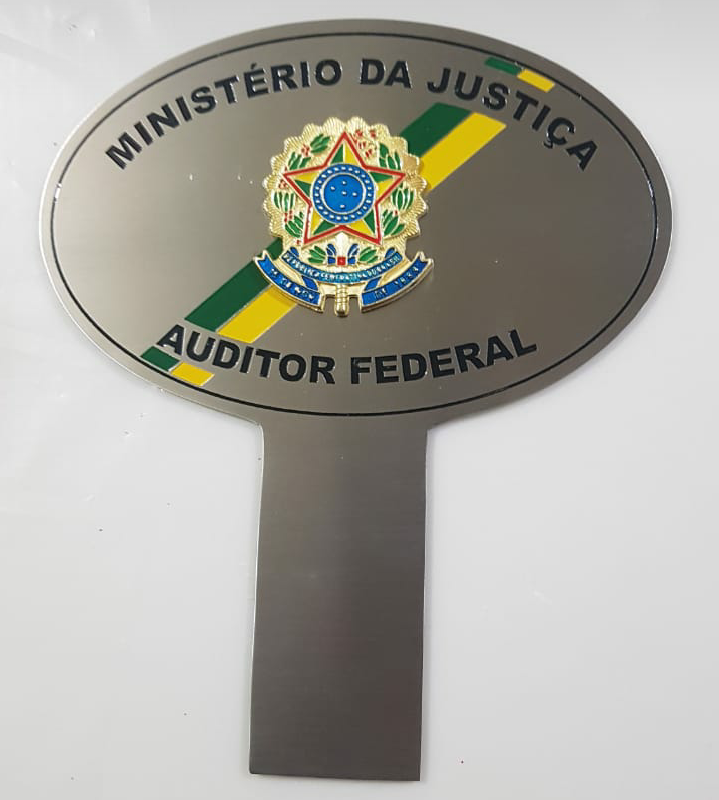 Placa Oval Painel de Carro