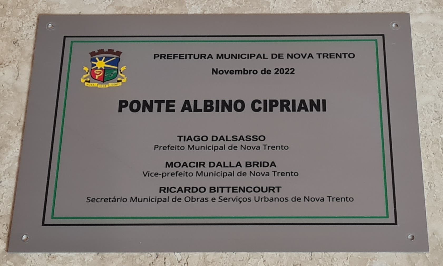 Placa de A�o Inox