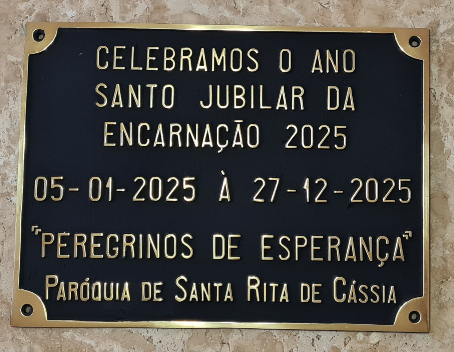 Placa de Bronze Fundido