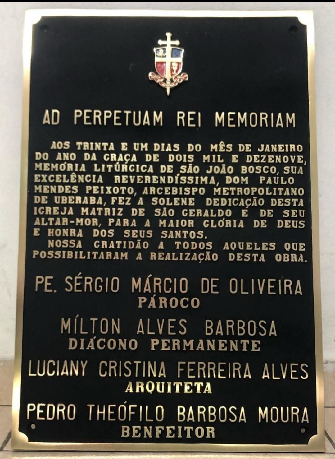 Placa de Bronze Fundido