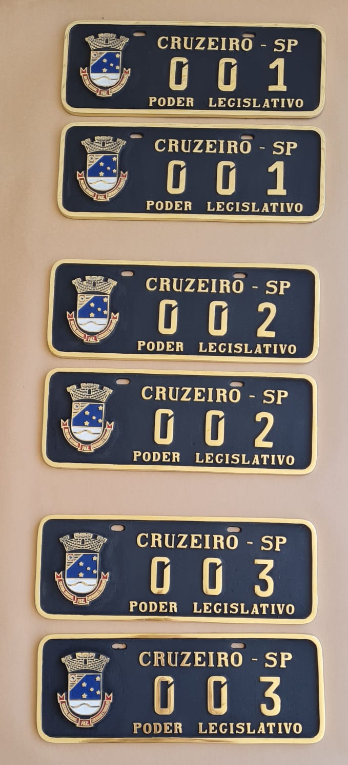 Placa de Carro em Bronze Fundido