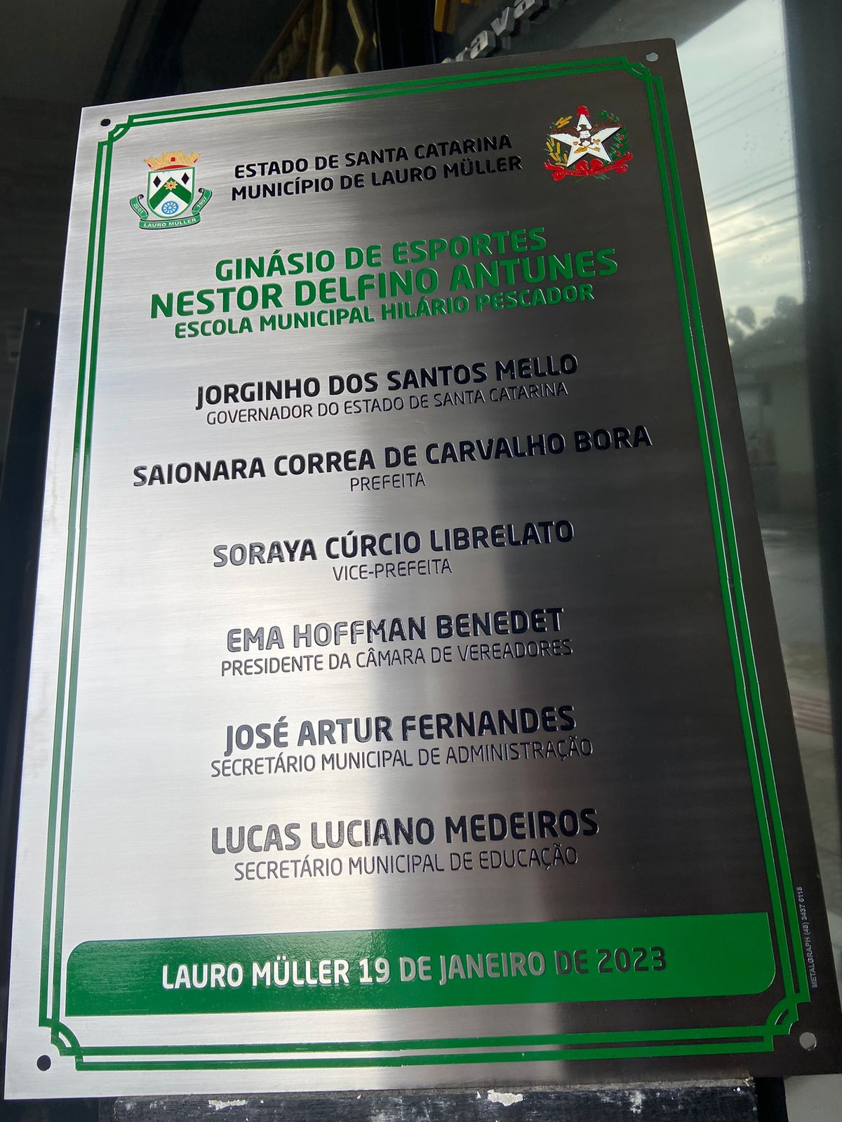Placa de A�o Inox