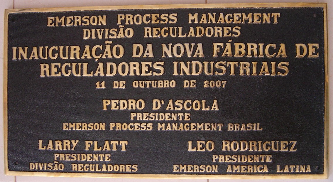 Placa de Bronze Fundido