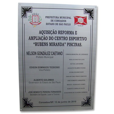 Placa de A�o Inox