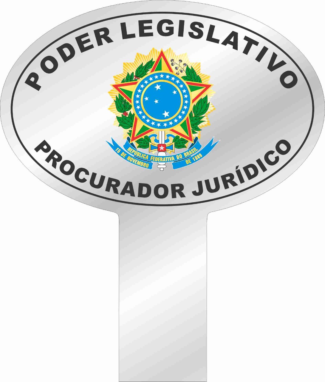 Placa Oval Painel de Carro