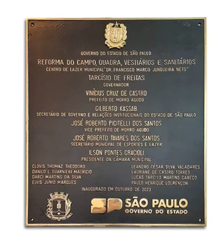 Placa de Bronze Fundido