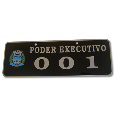 PLACA OFICIAL DE CARRO EM AO INOX