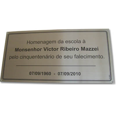 PLACA DE AO INOX