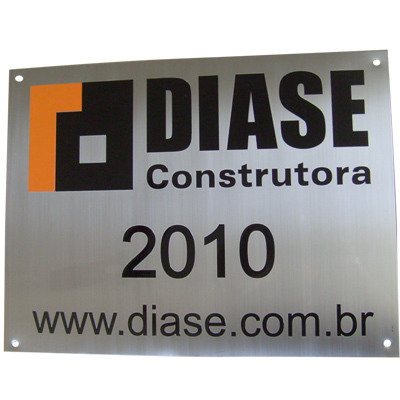 PLACA DE AO INOX