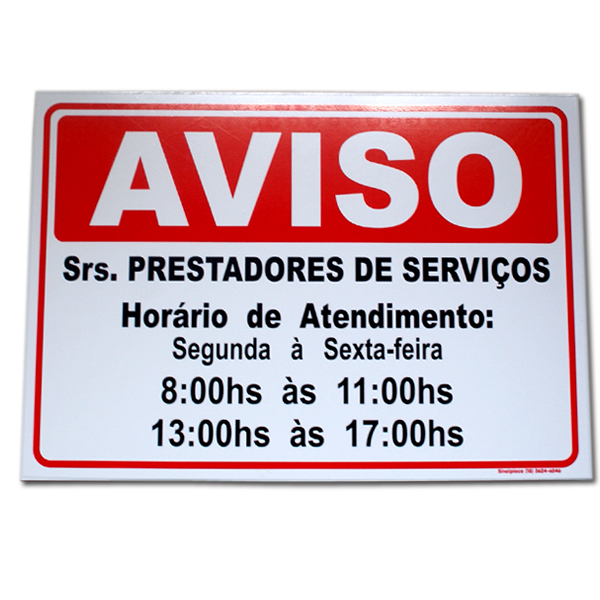 PLACA DE AVISO