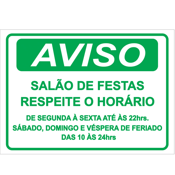 PLACA DE AVISO