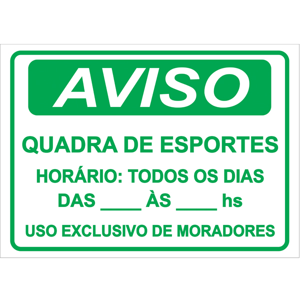 PLACA DE AVISO