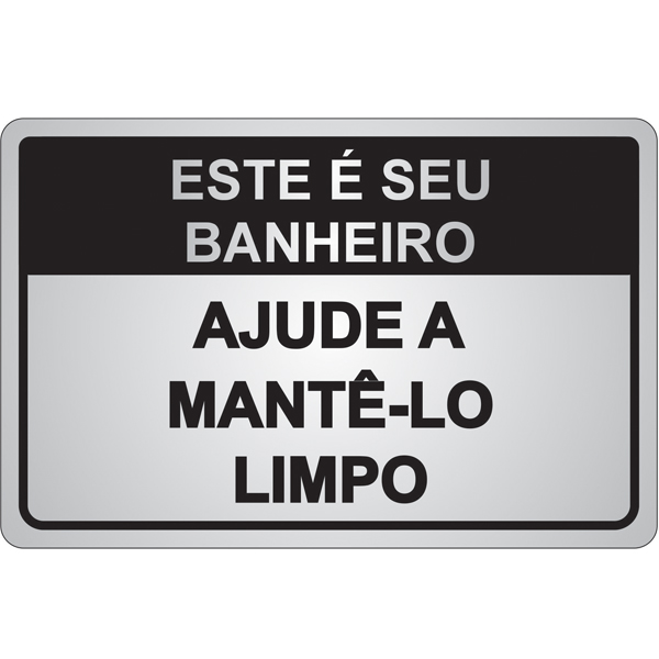 PLACA PARA BANHEIRO