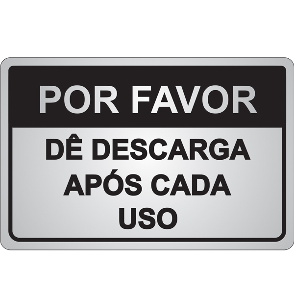 PLACA PARA BANHEIRO