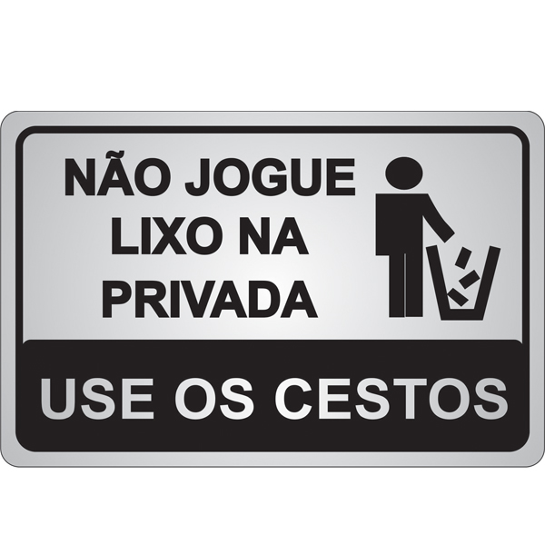 PLACA PARA BANHEIRO