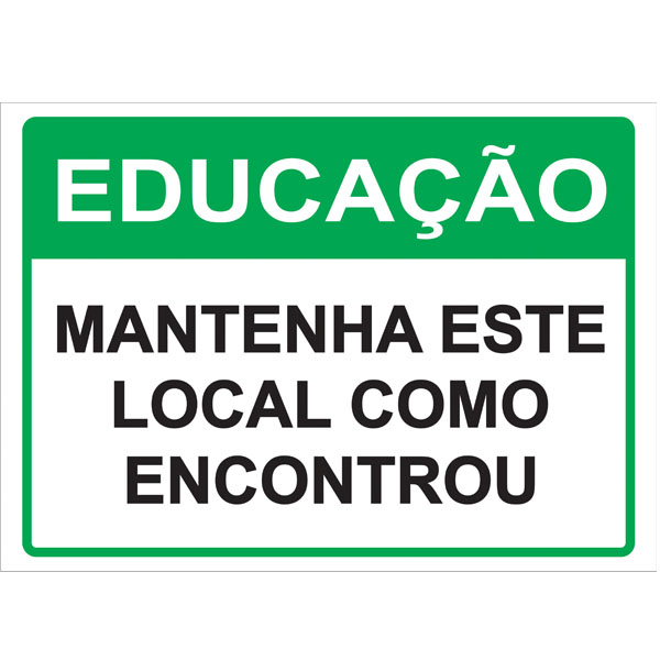 PLACA DE EDUCAO