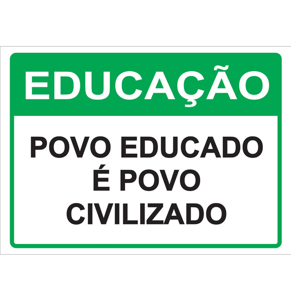 PLACA DE EDUCAO