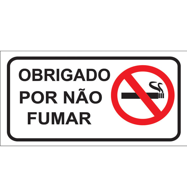 PLACA PROIBIDO FUMAR