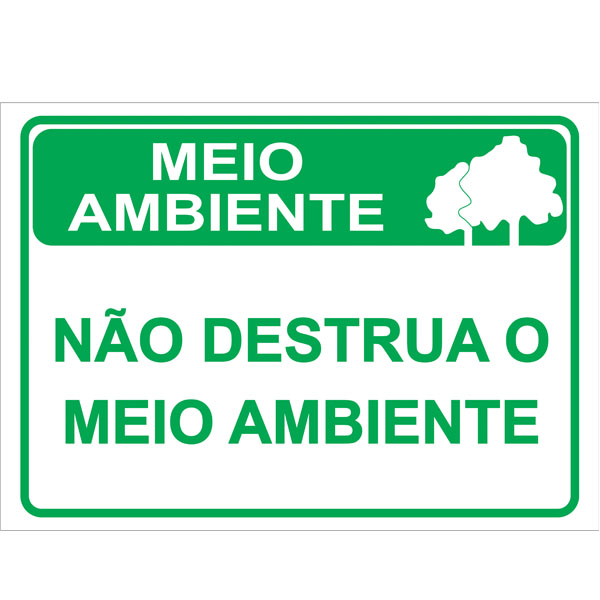 PLACA DE MEIO AMBIENTE