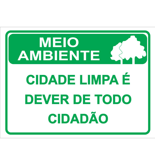 PLACA DE MEIO AMBIENTE