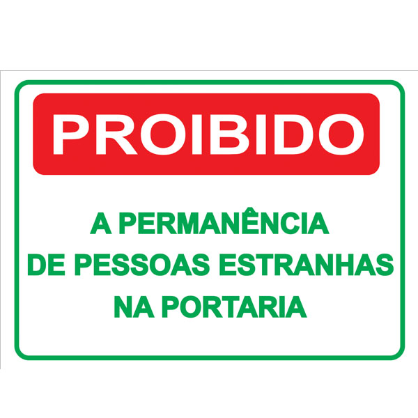 PLACA DE PROIBIDO