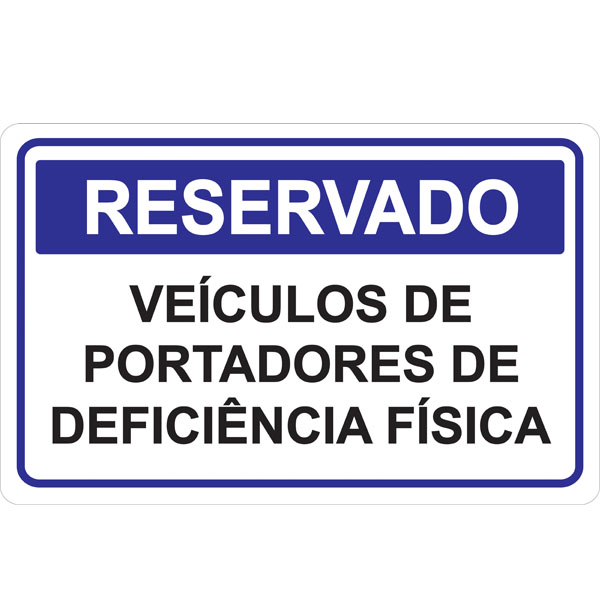 PLACA DE RESERVADO