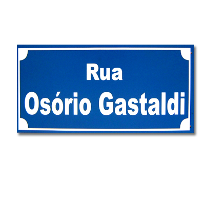 PLACA DE RUA EM AO CARBONO