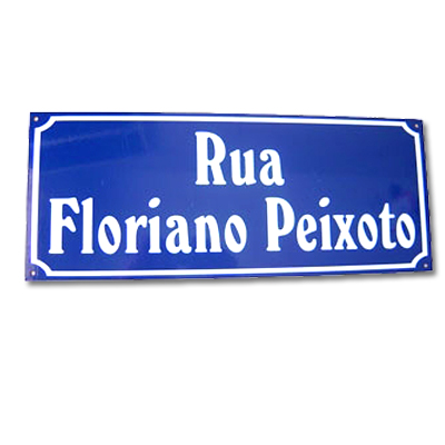 PLACA DE RUA EM AO CARBONO