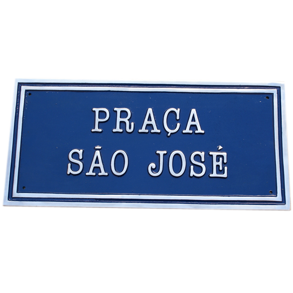 PLACA EM ALUMNIO FUNDIDO